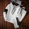 Herrspåriga huvtröjor Set Män Tracksuit Casual Hoodies Sweatshirtsweatpants 2 -stycken Set Male Pullover Hoody Fashion Streetwear Clothes 220907