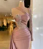 2022 lindos vestidos de baile elegantes apliques de manga longa Mermaid Long Women Women Evening Concurs