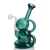 Février Egg Bongs Conduites d'eau narguilés Recycler plates-formes pétrolières base de bécher Dab eau Bongs fumer accessoire avec 14mm Banger