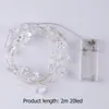 Dizeler 2M 20 LED Diamond String Lights Noel Düğün Dedası Dekorasyon Bahçesi Yard Street Peri Çelenk Işık Pil Powered