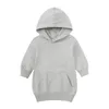 Herbst Teenager Mädchen Kleid Kleinkind Kinder Hoodies Sweatshirts Pullover Große Taschen Kleider Baby Kleidung 20220907 E3