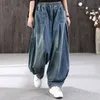 Femmes Jeans Baggy Oversize Femmes Denim Casual Cross Pantalon Femme Vintage Harem Pantalon Bloomers Maman Jambe Large 220907