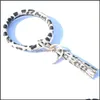 Andra armband bill￤der armband nyckelring leopard pu monogrammed o nyckelring cirkel armband smycken handled band kvinnor g￥va q22fz dhphq