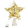 Décorations de noël 1pc arbre Topper lumineux étoile forme arbre décor pour la maison fête fer batterie boîte lampe à LED haut