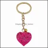Keychains Hollow Heart Keychains Charm Hanger Keychain Purse Bas Bag auto Key Chain Keyring ornamenten mode -accessoires hele mjfashion dhovx