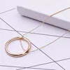 Ketens retro geometrie cirkel hanger ketting voor vrouwen/mannen gouden kleur/zilveren kleur holle ronde yang mi met de