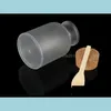 収納ボトルジャーポータブルバスソルトジャーパウダーフロストアブスコルクストッパー空の再利用可能な透明なバスルーム別々
