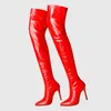 أحذية Arden Furtado Spring Autumn Woman Leaming Leather Over the Knee High Heels 12cm Zipper Big Size Leg Legming 220906