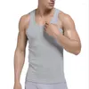 Men's Tank Tops Fashion Men's Fitness Elastic Slim Fit Vest Comfortable Home Sleep Solid Cotton Undershirts Gym Sleeveless Top