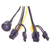 Computer Cables ATX Power 24pin till 2 Ports 6 Pin 8 med ON OFF SWITCH CABLE PCIE 6PIN 8PIN Male 24 Female Supply