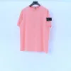 22SS Summer Men Trube Trundy Island Collection Compass Compass Stone Logo Patch Cotton Women Solid Tees Style Fasual 01