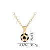 Collane con ciondolo Fortunato Geometrico Rotondo Coppa del mondo Personalità Collana da calcio Amore Donna Madre Ragazza Regalo Matrimonio Benedizione Gioielli