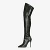 Stiefel Arden Furtado 2022 The Crocodile Grain Over Knee Damen Spitze Zehen Stilettos Heels Serpentine Big Size Damen 220906