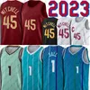 45 1 Donovan Mitchell LaMelo Ball basketbalshirt Gordon Hayward Evan Mobley Jerseys 2023