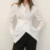 Camicette da donna 2022 Primavera Estate Donna bianca Camicie casual Design di marca Camicette di moda Elegante Office Lady Abiti coreani giapponesi In