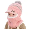 Berretti Cappelli Invernali Cappello da bambino Sciarpa Ragazzo Ragazza Berretto per bambini Bambino Caldo Pompon Moda Stella Berretto Scaldacollo lavorato a maglia 2-5 anni 220907