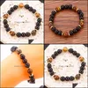 Beaded Strands 8mm Black Stone Tigers Eye Bead Strands Armets f￶r kvinnor M￤n smycken Drop Leverans 2021 Armband DHSeller2010 DHA92