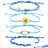 Другие браслеты регулируемые плетеные веревочные браслеты Mtilayer Bracelet Bracelet Diy Diy Bangle для женщин -ювелирных украшений для женщин Q541FZ Drop D Dhmgh
