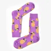 Men's Socks Happy Pineapple Cherry Mango Women Men Fruit Jacquard Unisex Crew Funny Calcetines Size 38-46