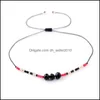 Łańcuch łącza 12pcs/Set Kalitowe kamienie naturalne Uroki Bracelety dla kobiet 12 Kolor Regulowany ręcznie robiony tkanin biżuteria Children B dhuyp