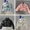 Giacche di design Donne Down Parkas Coats inverno Giacca corta Stile con lettere Calda giacca 4 Colori regolabili Pradas