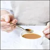 Spoons 304 Stainless Steel Scoop Afternoon Tea Utensils Coffee Spoon Retro Golden Sliver Color Stir Spoons Creative 6 5Yhb L1 Drop De Dh8Ox