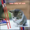 Cat Toys Cat Toys Creative Funny Pet Led Laser Toy for Cats Pointer Pen Interactive Random Color Drop Delivery 2021 Home Garden Supli DHF6P