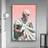 Cavans Pittura Astratta Vaporwave Scultura di David Poster moderni Stampe Immagine di arte della parete per soggiorno Decorazioni per la casa Cuadros