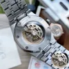 Fashion Handkerchief 2022 Nieuwe herenuitgesneden automatische ketting Mechanisch horloge saffierglas roestvrijstalen horlogeband 30 meter waterdicht