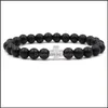 Beaded Strands Scrub Stone Black Magnet Colorf Cross Beads Bracelet Men And Women Cure Birthday Gift Drop Delivery 2021 Dhseller2010 Dhkds