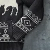 Herrjackor jul tröjor jacka vinter kashmir ull cardigan mode jacquard stickad tröja tjocka varma smala rockar 220907