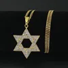 Pendant Necklaces Religious Menorah And Star Of David Jewish Necklace Stainless Steel 3 5mmcuban Chain Hip Hop Bling Jewlery For M2770675