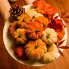 Party Decoration 12pcs Artificial Pumpkin Velvet Plush Material Soft Fake Pumpkin Autumn Harvest Thanksgiving Halloween Decoration 220908