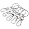 Keychains 10st/Lot Classic Key Chain Ring Metal Swivel Hummer Clam Clips Hooks Keychain Split Diy Bag Jewelry