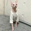 Cat ostumes Vestiti per gatti senza peli Pet Abbigliamento Devon Rex T-shirt in cotone bianco vestito roba lothes per Sphynx Sphinx lothing 220908