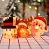 Christmas Decorations LED Light 3 Styles Santa Claus Elk Snowman Xmas Tree Decor Noel Restaurant Window Display Merry Home