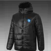 S.S.C. Napoli Men's Down Hoodie Jacket Winter Loisking Sport Mabinet Full Zipper Sports Outdoor Warmshirt Logo Custom Custom