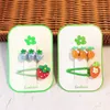 2 PCs Novo Fashion Korean Fild's Fo Cute Desenho Colorido de Fruta BB Acessórios para cabelos Doce menina garotas