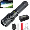 Hoge krachtige XHP120 LED -zaklamp Super Bright Zoomable Tactical Flashlight 18650 of 26650 Batterij USB Oplaadbare zaklamp J220713