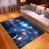 Carpets 3D Interstellar Galaxy Space Star Carpet Living Room Decoration Bedroom Rug Pad Soft Flannel Tatami Mat Tapis Salon