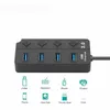 3.0 Hub Splitter Compact 5GBP/S Hoge snelheid aan/uit Schakelaars Power Adapter 4-Port Hubs voor pc-drop