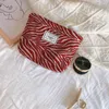 Cosmetic Bags Large Women Zebra Pattern Bag Canvas Waterproof Zipper Make Up Travel Washing Makeup Organizer Beauty Case