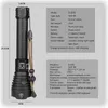 De helderste XHP90 LED -zaklamp Tactische waterdichte Torch 3 Verlichtingsmodi Zoombare jachtcampinglampen in 18650 of 26650 J220713