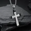 Colliers de pendentif 316l Collier de croix en acier inoxydable pour Jésus pour mâle Collier de vers de la Bible chrétien Hombre Wholesale