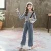 Baby Girl Jeans Patchwork Kid's Jeans Pants Spring Autumn Children's Clothing Casual Style 20220908 E3