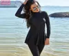 بدلة السباحة السوداء لبوركني أزياء ملابس السباحة ملابس السباحة طويلة