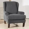 Couvre-chaise 2pcs ARM en pente King Cover Elastic Fulchair Wingback Wing Canapa Stretch Protector Slip 3 Couleurs