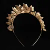 Wedding Hair Jewelry Fashion Leaf Flower Ring Hoop Crown Gold Silver Color Headband Bride Headdress Flower Wedding Hairwear Bridal6394459