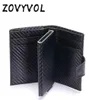 Zovyvol Short Smart Male Wallet Bag Leather Rfid Mens Trifold Card Small Coin Pocket S 211223