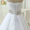 Casual Kleider Weiß Vestido De Noiva Design Eine Linie Perfekte Gürtel Robe Mariage Liebsten Lace Up Lange Braut